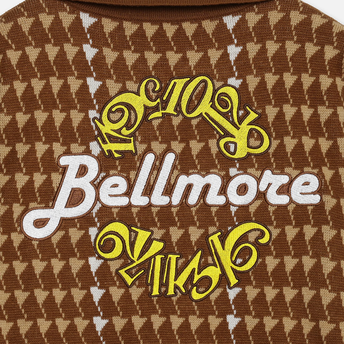 FRANCK MULLER × BELLMORE COLLABO PATTERNED L/S KNIT BROWN
