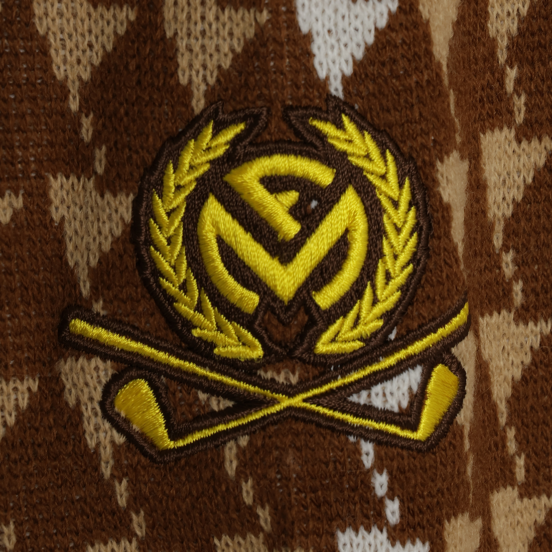 FRANCK MULLER × BELLMORE COLLABO PATTERNED L/S KNIT BROWN