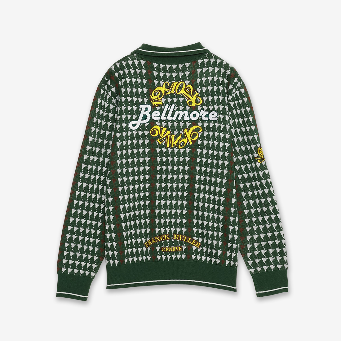 FRANCK MULLER × BELLMORE COLLABO PATTERNED L/S KNIT GREEN
