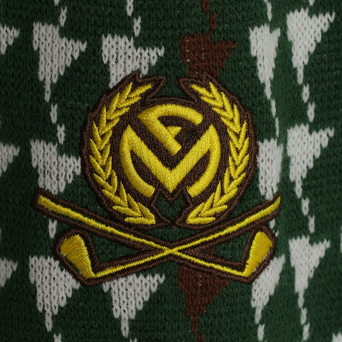 FRANCK MULLER × BELLMORE COLLABO PATTERNED L/S KNIT GREEN