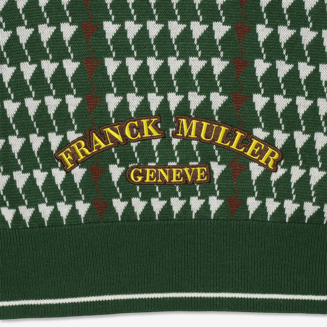 FRANCK MULLER × BELLMORE COLLABO PATTERNED L/S KNIT GREEN