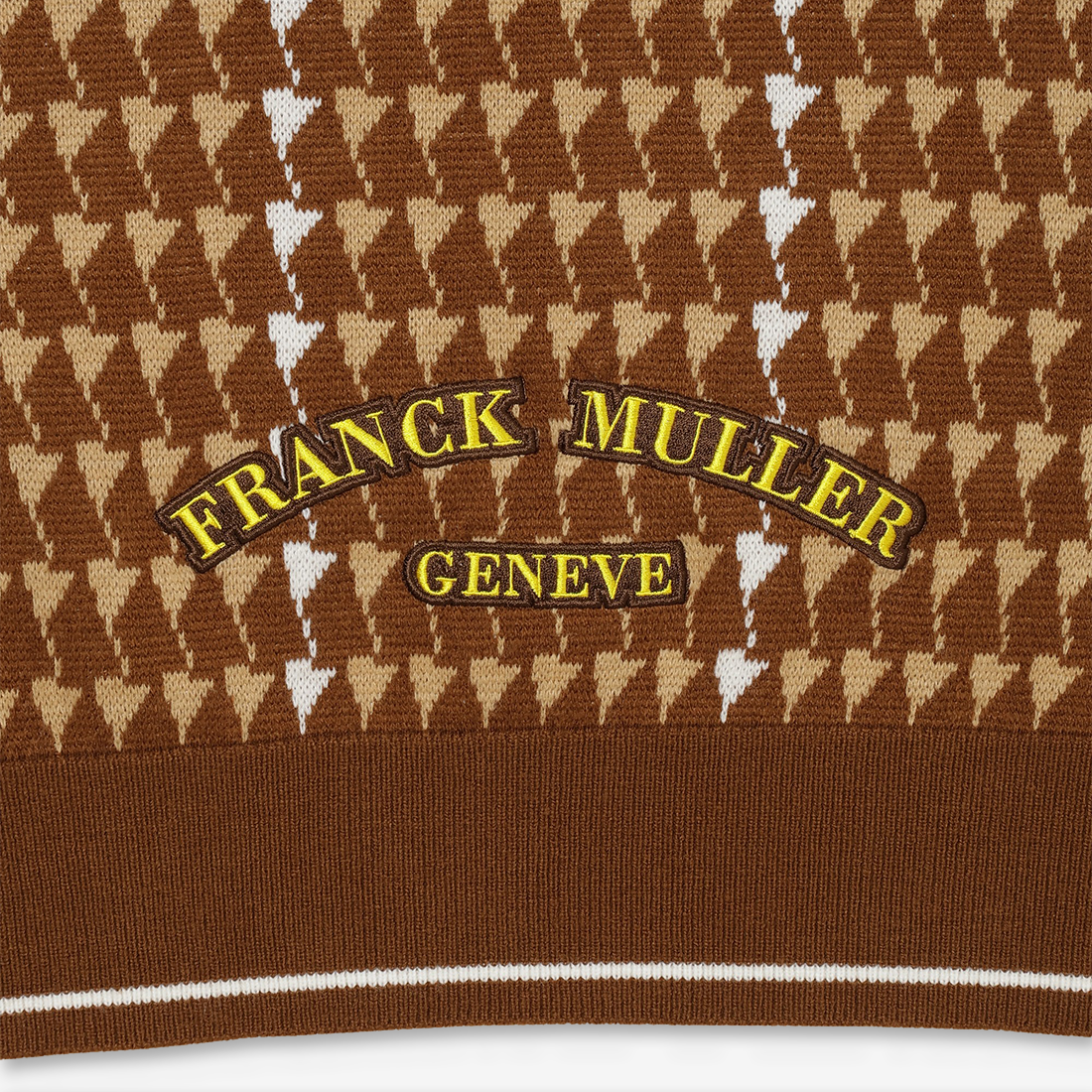 FRANCK MULLER × BELLMORE COLLABO PATTERNED L/S KNIT BROWN