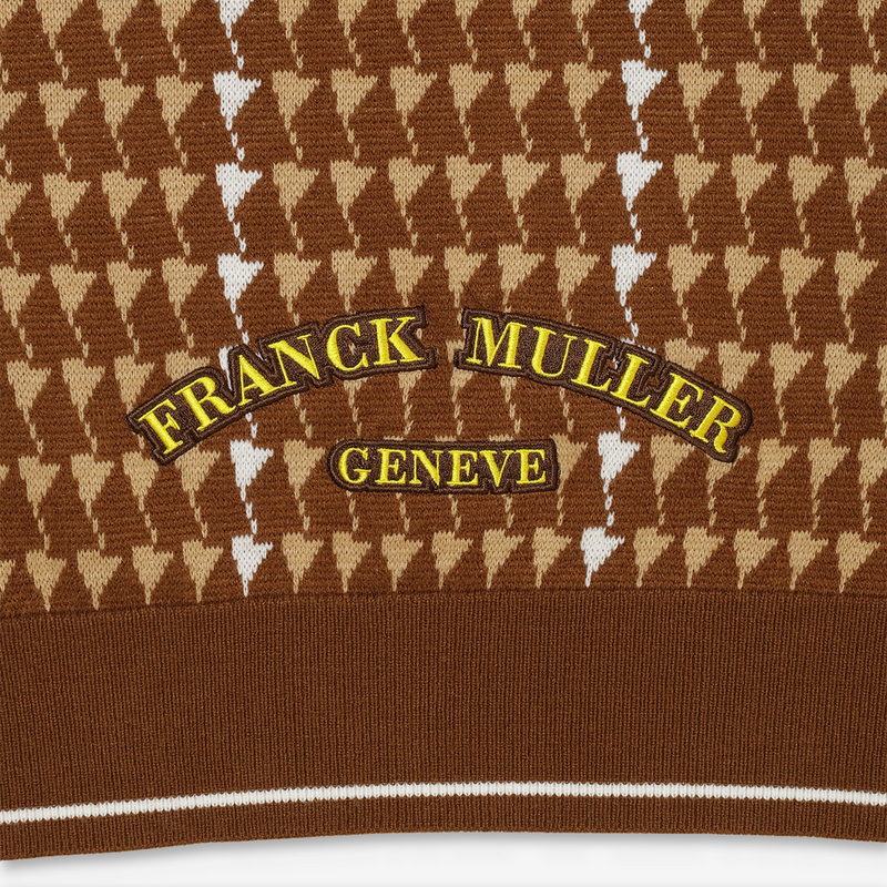 FRANCK MULLER × BELLMORE COLLABO PATTERNED L/S KNIT BROWN