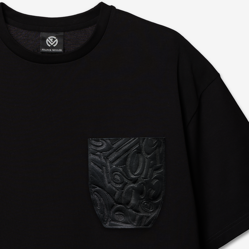 FRANCK MULLER × A LEATHER VISANT DEPTH LEATHER POCKET T-SHIRT